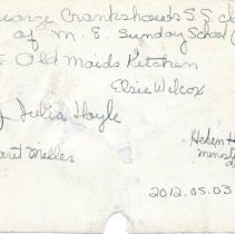 George Crankshaw's Sunday School Class