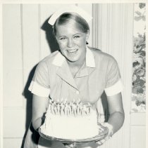 Woman with Birthday Cake