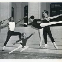 Ballet Dancers Posing on Stairs