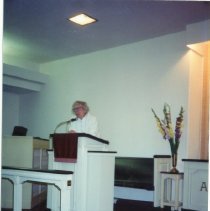 Alfreda Irwin at Podium