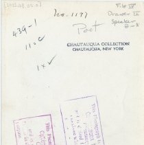 Portrait of Vachel Lindsay