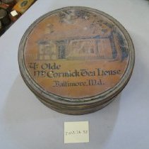 Ye Olde McCormick Tea House tin (round)