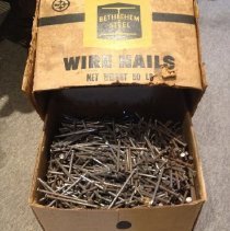 inside box full of nails