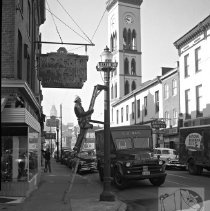 Street light demo at Gay St