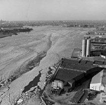 Harbor filled with ice
