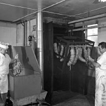 Smoking meat's at butchers