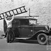 Man loading a trouble truck
