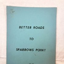 Better Roads to Sparrows Point Booklet