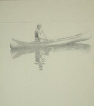 Preliminary Drawing for untitled (canoeist)