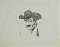 Preliminary Drawing For Stompin' Tom Painting