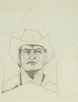 Preliminary Drawing For Stompin' Tom Painting