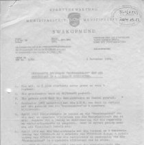 Info letter by SWL Mun  re Woermann House & proposed change into a Public L