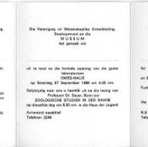 Invitation  for inauguration of Omeg-Haus