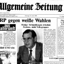 RP gegen weiße Wahlen - AZ Artikel