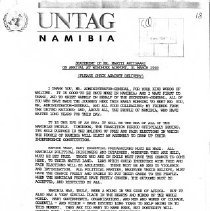 UNTAG - Statement of Martti Ahtisaari