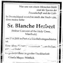 Sr. Blanche Herbert