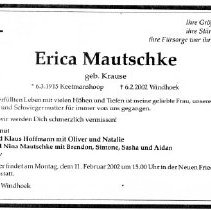 Erica Mautschke (geb. Krause)