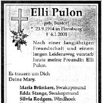 Elli Pulon (geb. Bustorf)