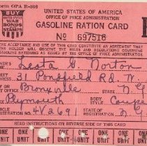 Gas Ration Card