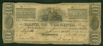 Bank of Virginia: Ten Dollar Uniface