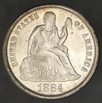 1884 Liberty Seated Dime O