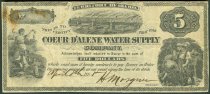 1885 5 Dollars, Haxby Unlisted, Idaho, US.