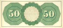 $50 paste-up, probably a rejected Legal Tender Note design, US.