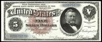 $5 Silver Certificate, Series 1886, B25575378, FR-263, US