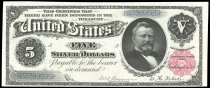 $5 Silver Certificate, Series 1886, B33389685, FR-265, US