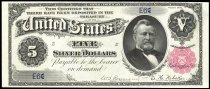 $5 Silver Certificate, Series 1891, E6, FR-266, US