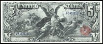 $5 Silver Certificate, series 1896, 34616055, FR-270, Educational note, US