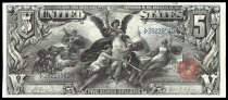 $5 Silver Certificate, series 1896, 28218540, FR-270, Educational series, US