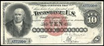 $10 Silver Certificate, series 1880, A37298, FR-290, US
