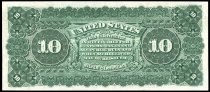 $10 Silver Certificate, Series 1886, B7956167, FR-293, US "Tombstone"