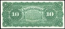 $10 Silver Certificate, series 1886, B13726735, FR-296, US "Tombstone"