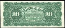 $10 Silver Certificate, series 1886, B13977046, FR-297, US "Tombstone"