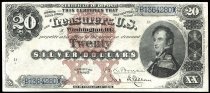 $20 Silver Certificate, series 1880, B1364280, FR-310, US