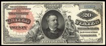 $20 Silver Certificate, series 1886, B8260, FR-313, US