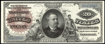 $20 Silver Certificate, series 1886, B640658, FR-314, US
