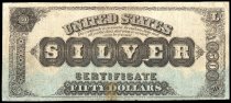 $50 Silver Certificate, series 1878, A10161, FR-324, New York, US