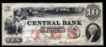 $10 obsolete note Central Bank of Alabama