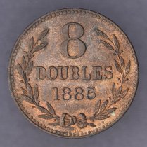 1885  8 Double, British Dependency, KM-7(2015), Guernsey.
