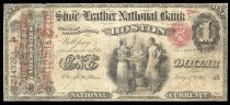 $1 NBN(E) Orig  FR-380, Shoe and Leather National Bank of Boston, MA, US.