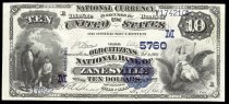 $10 NBN(E) 1882 VB FR-577, Old Citizen's National Bank of Zanesville, OH,