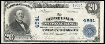 $20/$10 NBN(E) 1902 PB  FR-653/627,  National Bank of The Great Falls, MT,