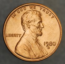 1980D small cent, Breen 2294, US.