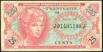 (ND) 1965 25 Cents, Military Payment Certificate, Series 641, Schwan-69, Ch