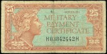 (ND) 1964 Military Payment Certificate 25 Cents, Series 611,  Schwan-873, C