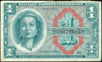 (ND) 1964 Military Payment Certificate 1 Dollar, Series 611,  Schwan-875, C