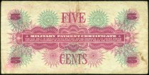 (ND) 1965 5 Cents, Military Payment Certificate, Series 661, Schwan-81, Cha